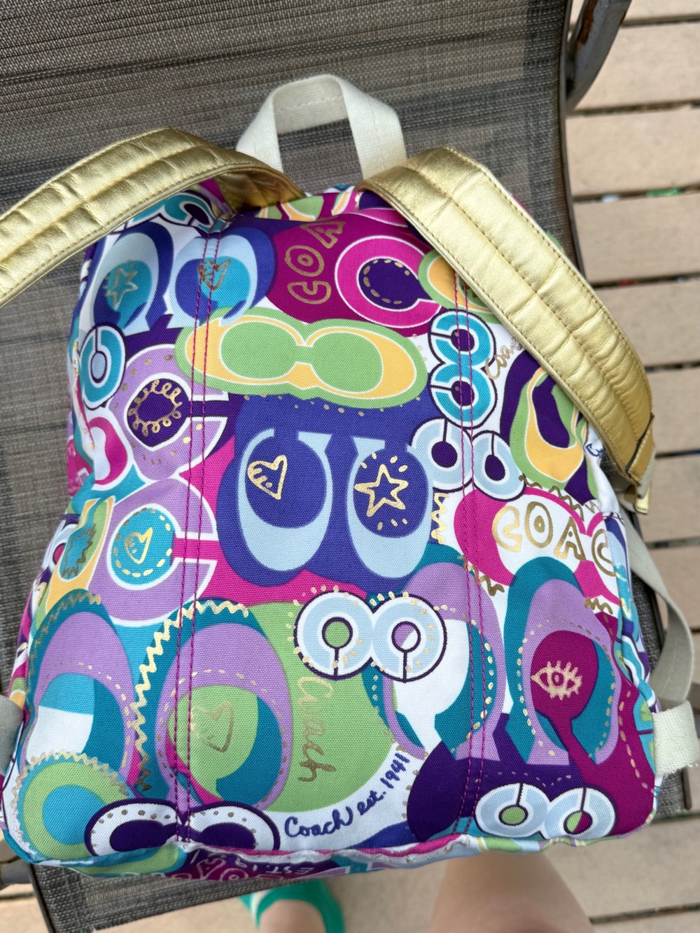Coach Poppy Pop-C Limited Edition Graffiti Backpack - Picture 3 of 12